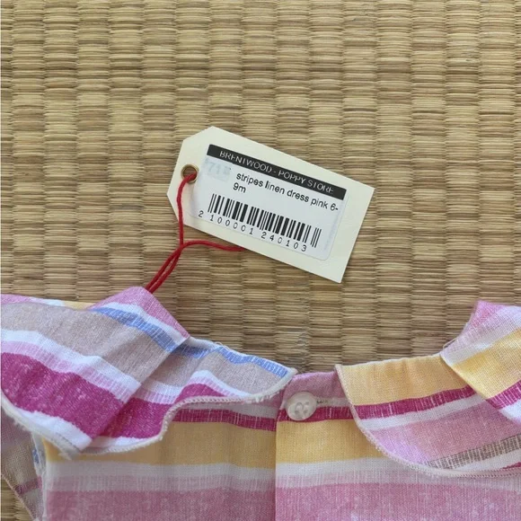 Mayoral Pink and Yellow Striped Kids Dress - Picture 4 of 4